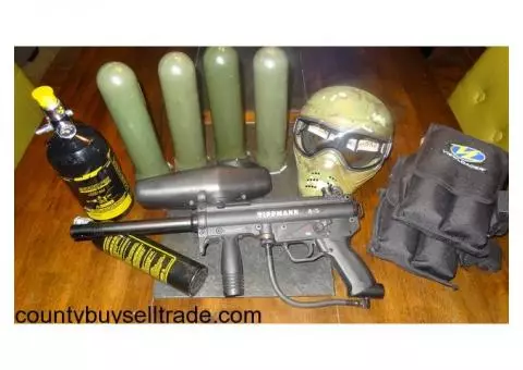 Paintball marker and gear