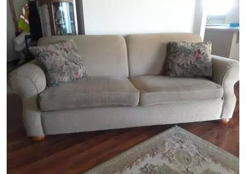 Nice and clean brown sofa and loveseat